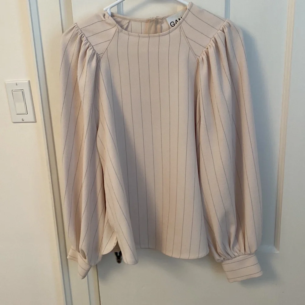 Ganni Heavy Crepe Blouse - Picture 3 of 7